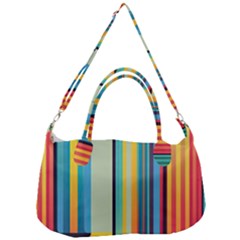 Colorful Rainbow Striped Pattern Stripes Background Removable Strap Handbag by Bangk1t