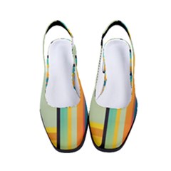 Colorful Rainbow Striped Pattern Stripes Background Women s Classic Slingback Heels by Bangk1t