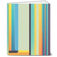 Colorful Rainbow Striped Pattern Stripes Background 8  X 10  Hardcover Notebook by Bangk1t