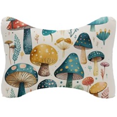 Mushroom Forest Fantasy Flower Nature Seat Head Rest Cushion by Bangk1t