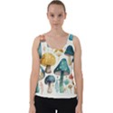 Mushroom Forest Fantasy Flower Nature Velvet Tank Top View1