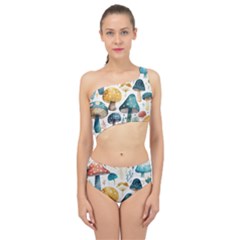 Mushroom Forest Fantasy Flower Nature Spliced Up Two Piece Swimsuit by Bangk1t