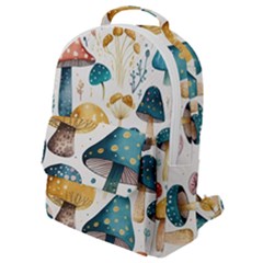 Mushroom Forest Fantasy Flower Nature Flap Pocket Backpack (small) by Bangk1t