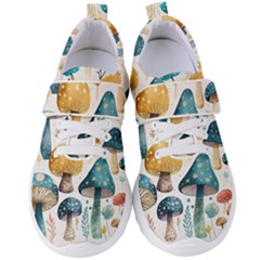 Mushroom Forest Fantasy Flower Nature Women s Velcro Strap Shoes by Bangk1t