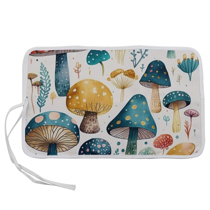 Mushroom Forest Fantasy Flower Nature Pen Storage Case (S)