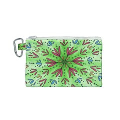 Flower Mandala Art Drawing Spring Background Canvas Cosmetic Bag (small) by Bangk1t