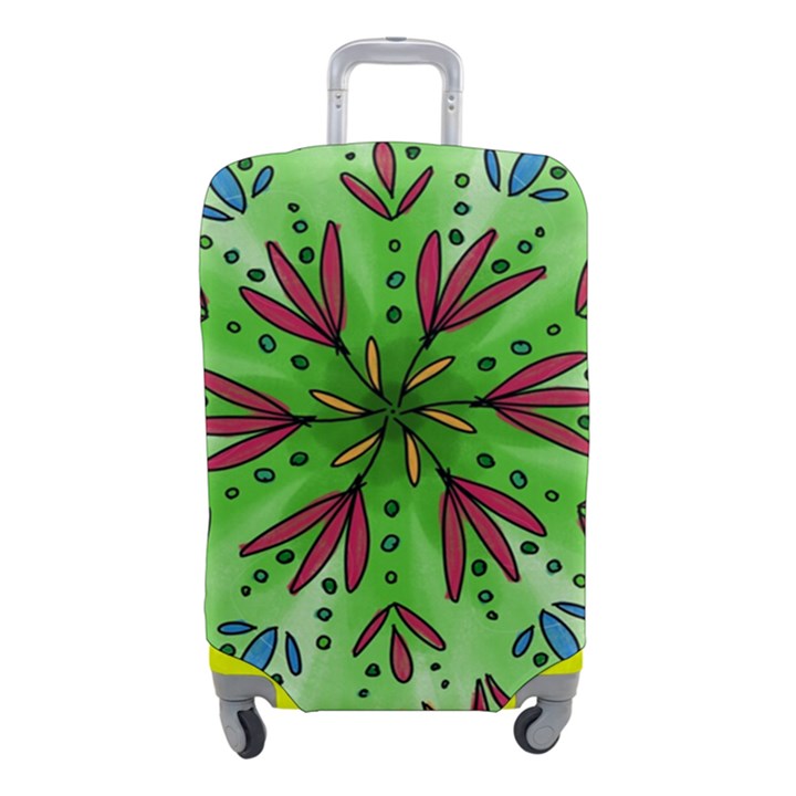 Flower Mandala Art Drawing Spring Background Luggage Cover (Small)