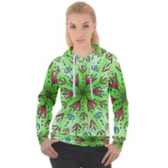 Flower Mandala Art Drawing Spring Background Women s Overhead Hoodie by Bangk1t