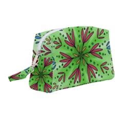 Flower Mandala Art Drawing Spring Background Wristlet Pouch Bag (medium) by Bangk1t