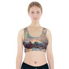 Abstract Art Psychedelic Arts Experimental Sports Bra With Pocket by Bangk1t