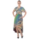 Abstract Art Psychedelic Arts Experimental Front Wrap High Low Dress View1