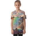 Abstract Art Psychedelic Arts Experimental Fold Over Open Sleeve Top View1