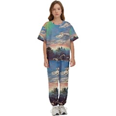 Abstract Art Psychedelic Arts Experimental Kids  Tee And Pants Sports Set by Bangk1t