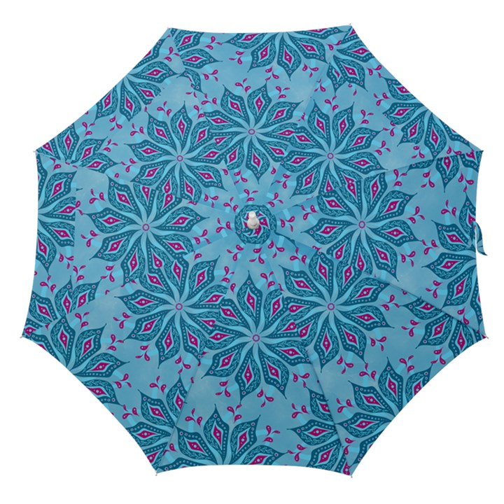 Flower Template Mandala Nature Blue Sketch Drawing Straight Umbrellas