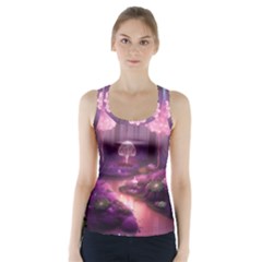 Trees Forest Landscape Nature Neon Racer Back Sports Top by Bangk1t