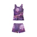 Trees Forest Landscape Nature Neon Kids  Boyleg Swimsuit View2