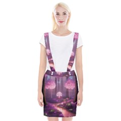 Trees Forest Landscape Nature Neon Braces Suspender Skirt by Bangk1t