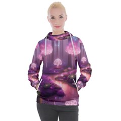 Trees Forest Landscape Nature Neon Women s Hooded Pullover