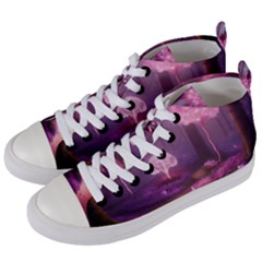 Trees Forest Landscape Nature Neon Women s Mid-top Canvas Sneakers