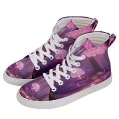 Trees Forest Landscape Nature Neon Women s Hi-top Skate Sneakers