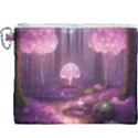 Trees Forest Landscape Nature Neon Canvas Cosmetic Bag (XXXL) View1