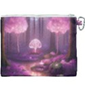 Trees Forest Landscape Nature Neon Canvas Cosmetic Bag (XXXL) View2