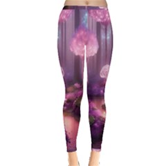 Trees Forest Landscape Nature Neon Inside Out Leggings by Bangk1t