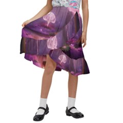 Trees Forest Landscape Nature Neon Kids  Ruffle Flared Wrap Midi Skirt by Bangk1t