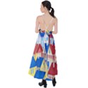 City Houses Cute Drawing Landscape Village Tie Back Maxi Dress View2