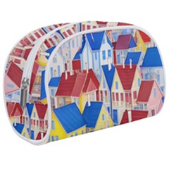 City Houses Cute Drawing Landscape Village Make Up Case (medium)