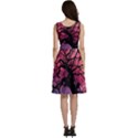 Trees Silhouette Sky Clouds Sunset Sleeveless V-Neck Skater Dress with Pockets View4