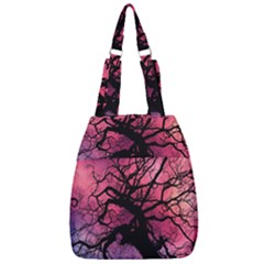 Trees Silhouette Sky Clouds Sunset Center Zip Backpack by Bangk1t