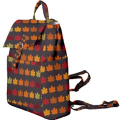 Autumn Fall Leaves Season Background Glitter Art Buckle Everyday Backpack by Bangk1t