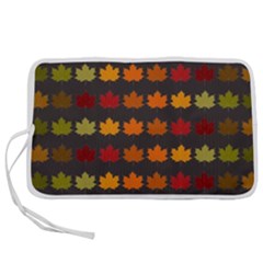 Autumn Fall Leaves Season Background Glitter Art Pen Storage Case (l) by Bangk1t