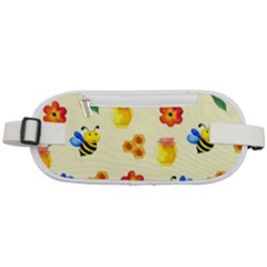 Seamless Background Honey Bee Wallpaper Texture Rounded Waist Pouch