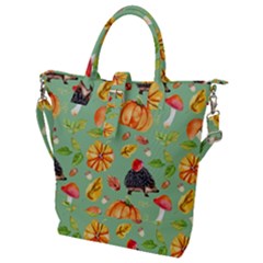 Autumn Seamless Background Leaves Wallpaper Texture Buckle Top Tote Bag by Bangk1t