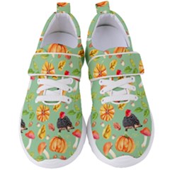 Autumn Seamless Background Leaves Wallpaper Texture Women s Velcro Strap Shoes by Bangk1t