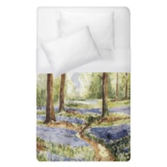 Trees Park Watercolor Lavender Flowers Foliage Duvet Cover (single Size) by Bangk1t