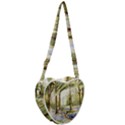 Trees Park Watercolor Lavender Flowers Foliage Heart Shoulder Bag View2