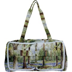 Trees Park Watercolor Lavender Flowers Foliage Multi Function Bag by Bangk1t