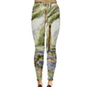 Trees Park Watercolor Lavender Flowers Foliage Inside Out Leggings View4