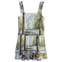 Trees Park Watercolor Lavender Flowers Foliage Kids  Layered Skirt Swimsuit by Bangk1t