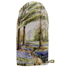 Trees Park Watercolor Lavender Flowers Foliage Microwave Oven Glove by Bangk1t