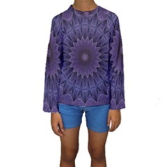 Shape Geometric Symmetrical Symmetry Wallpaper Kids  Long Sleeve Swimwear by Bangk1t