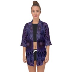 Shape Geometric Symmetrical Symmetry Wallpaper Open Front Chiffon Kimono by Bangk1t