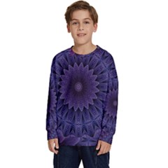 Shape Geometric Symmetrical Symmetry Wallpaper Kids  Crewneck Sweatshirt