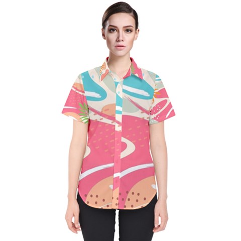 Vector Art At Vecteezy Aesthetic Abstract Women s Short Sleeve Shirt by Amaryn4rt