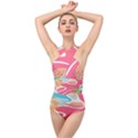 Vector Art At Vecteezy Aesthetic Abstract Cross Front Low Back Swimsuit View1