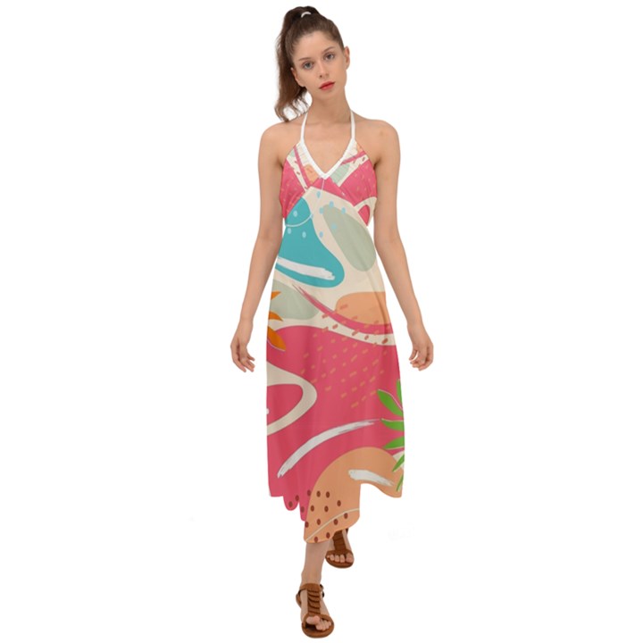 Vector Art At Vecteezy Aesthetic Abstract Halter Tie Back Dress 