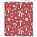 Woodland Mushroom And Daisy Seamless Pattern On Red Backgrounds 8  x 10  Softcover Notebook View1